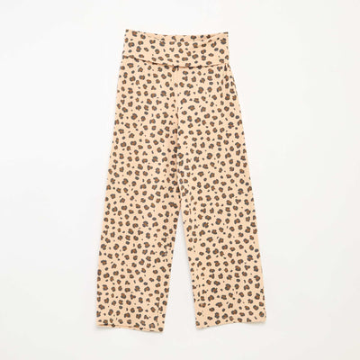 Pantalon regular avec taille élastiquée LéOPARD