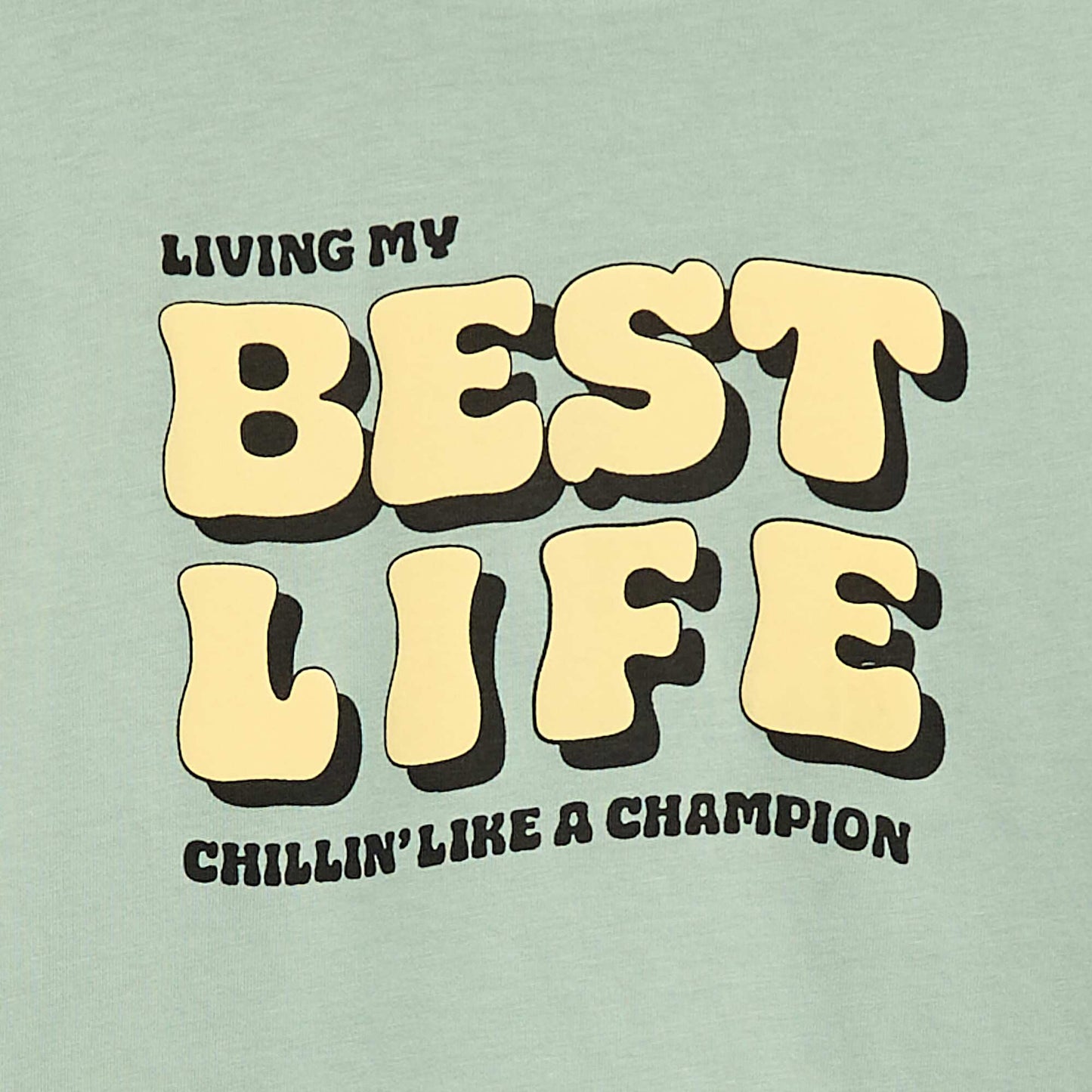 T-shirt imprimé à manches longues VERT