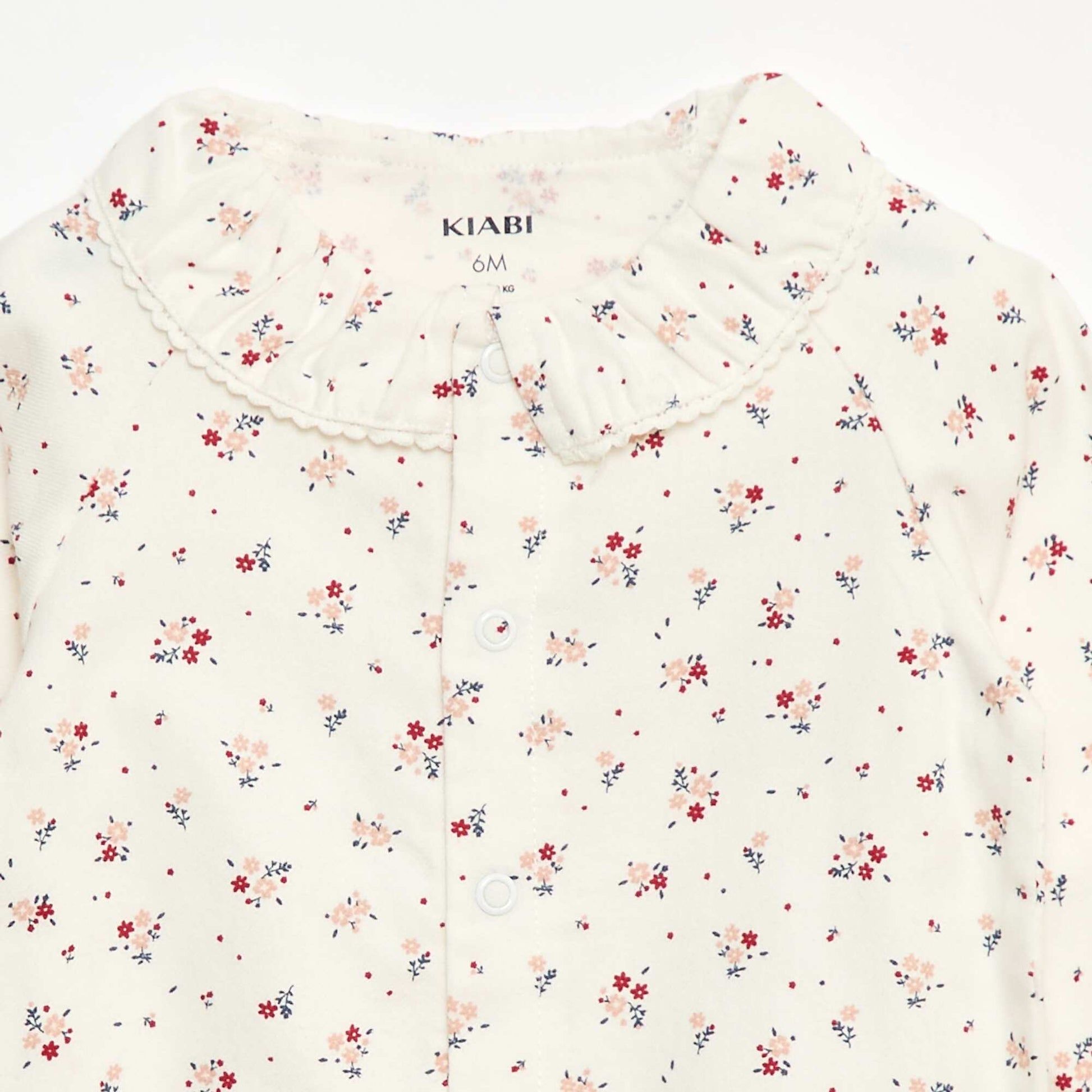 Pyjama dors bien chaud en flanelle BLANC