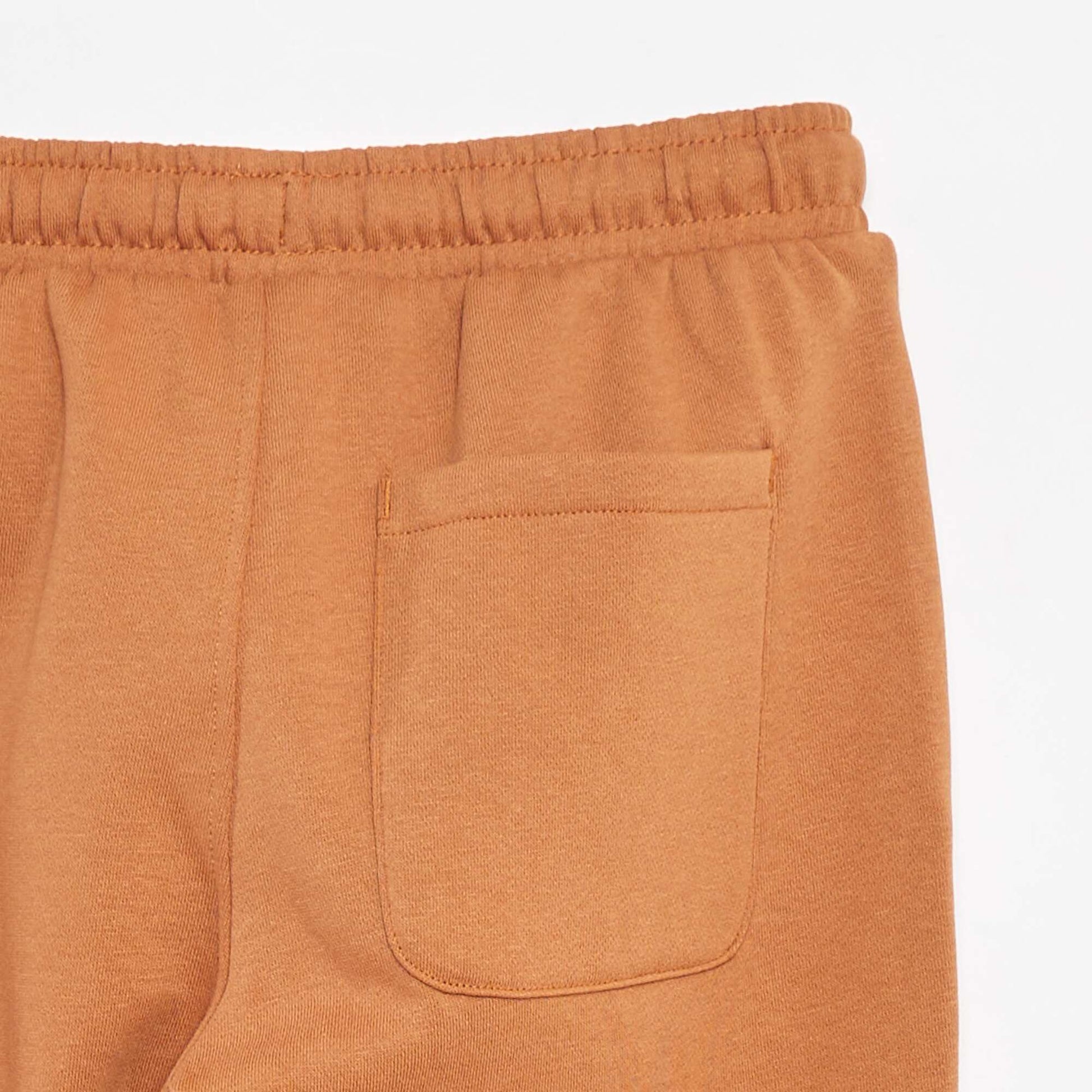 Pantalon de jogging droit uni - Coupe + confortable MARRON