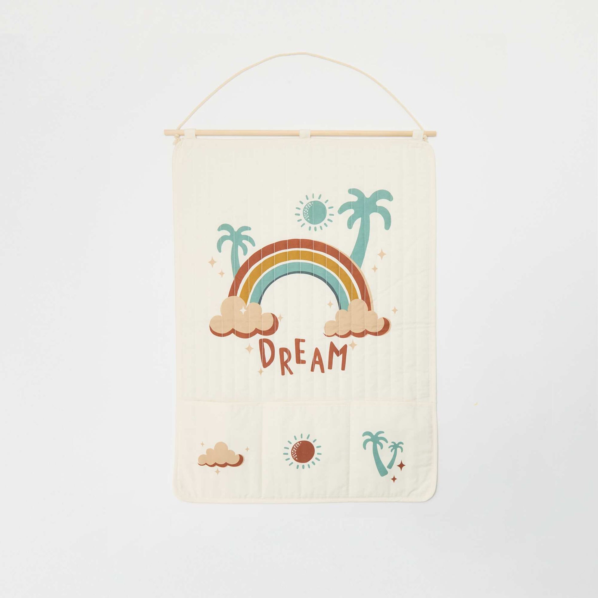 Décoration murale avec pochettes de rangement BEIGE