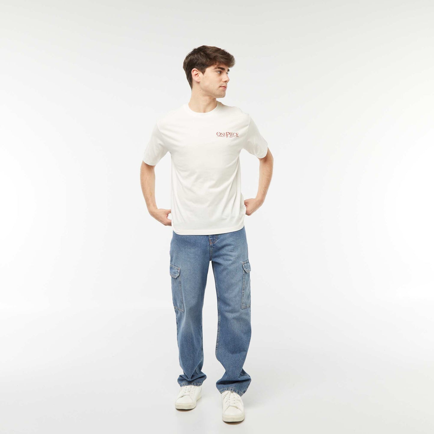 Tee-shirt oversize 'One Piece' BLANC