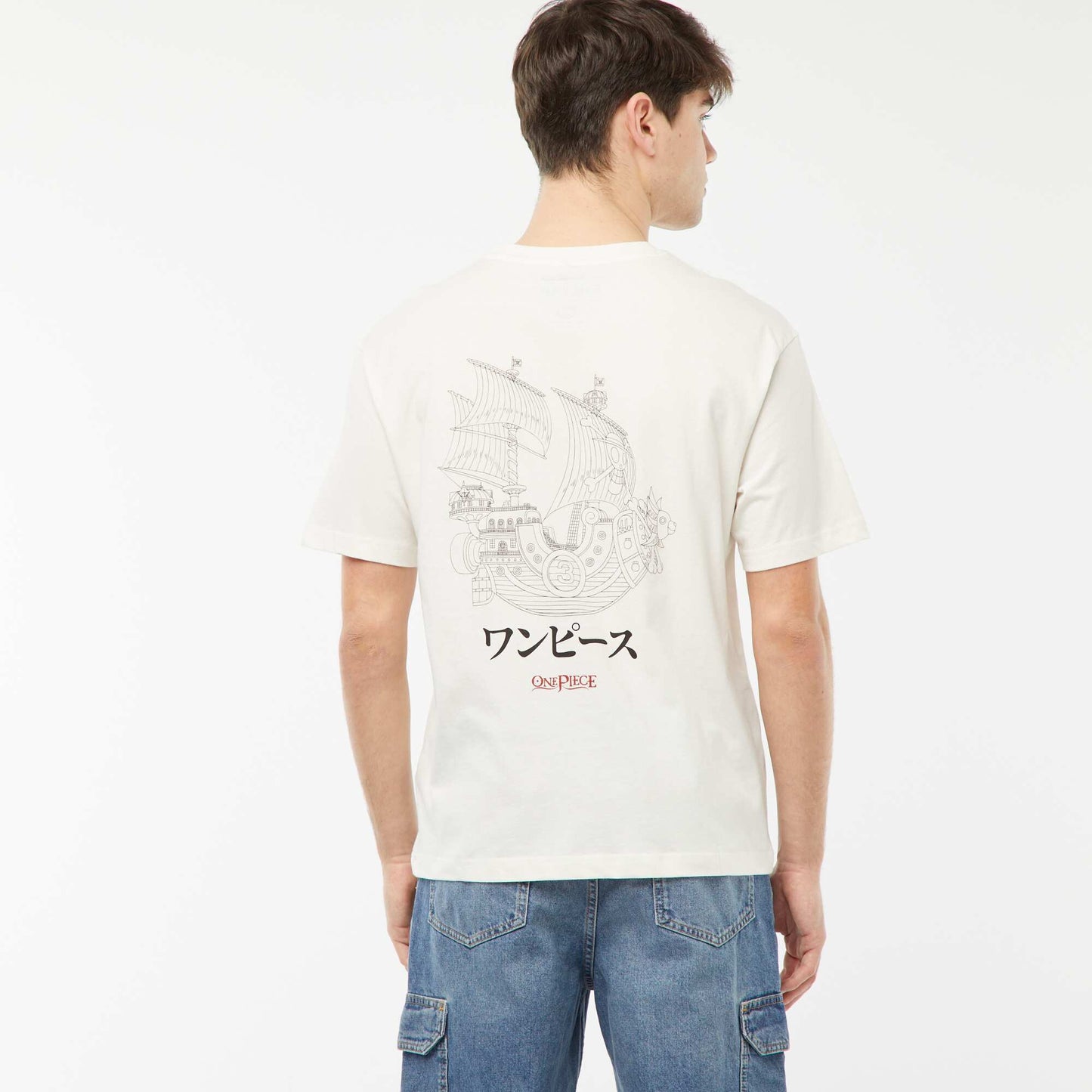Tee-shirt oversize 'One Piece' BLANC