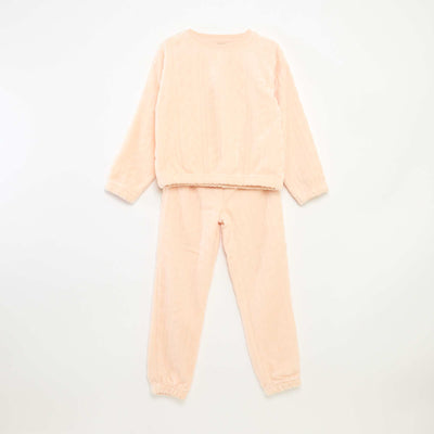 Ensemble de pyjama doux uni ROSE