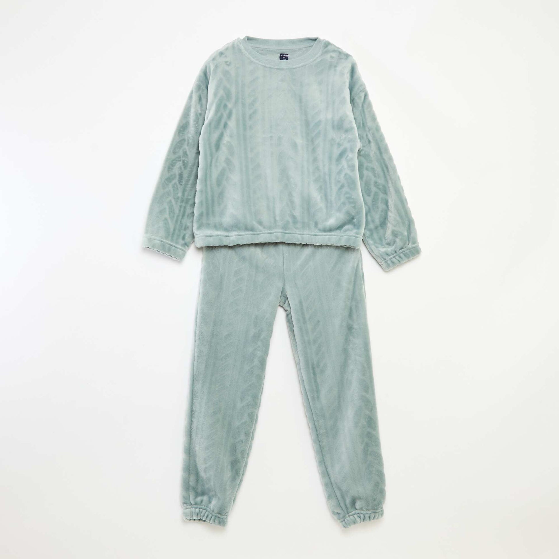 Ensemble de pyjama doux uni BLEU