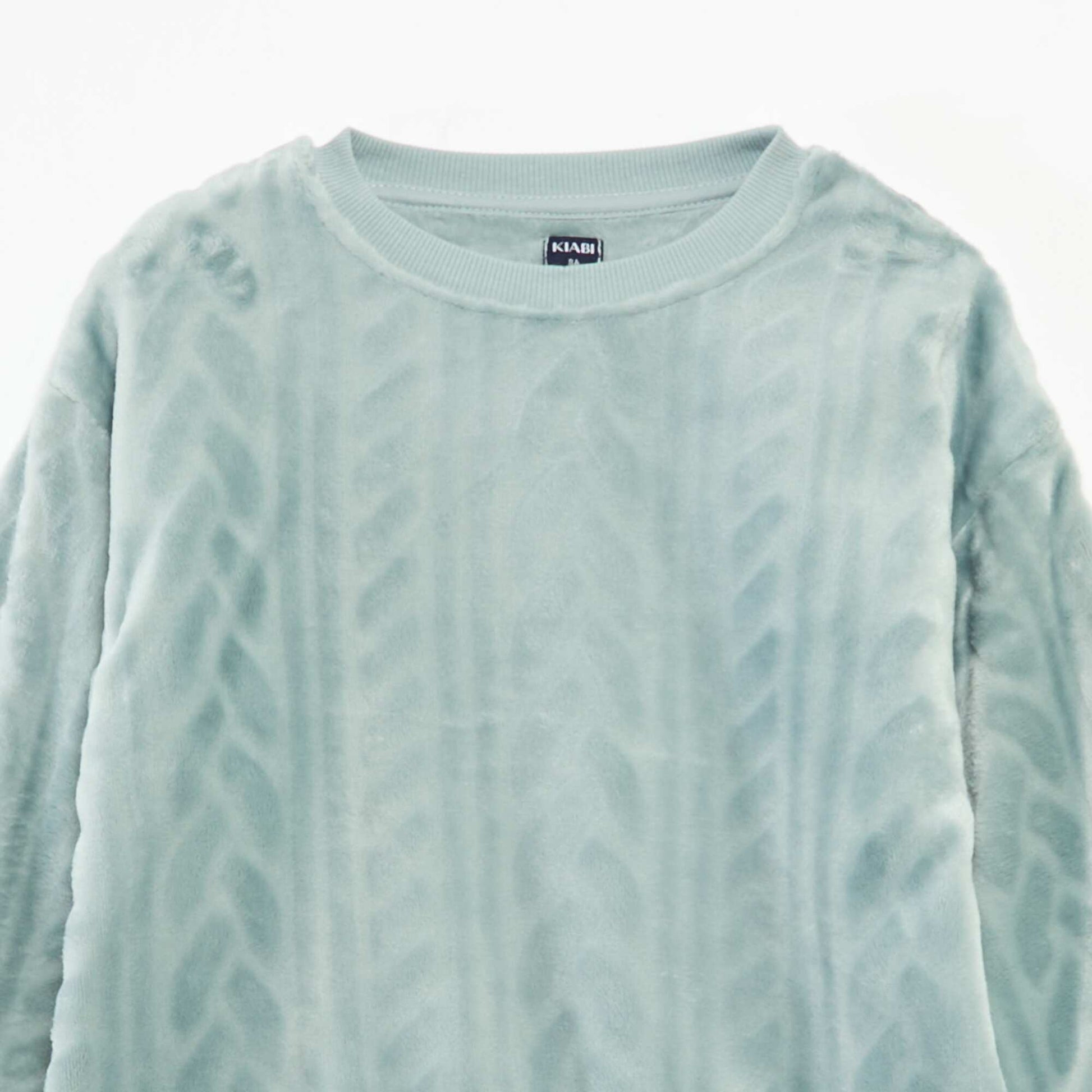 Ensemble de pyjama doux uni BLEU