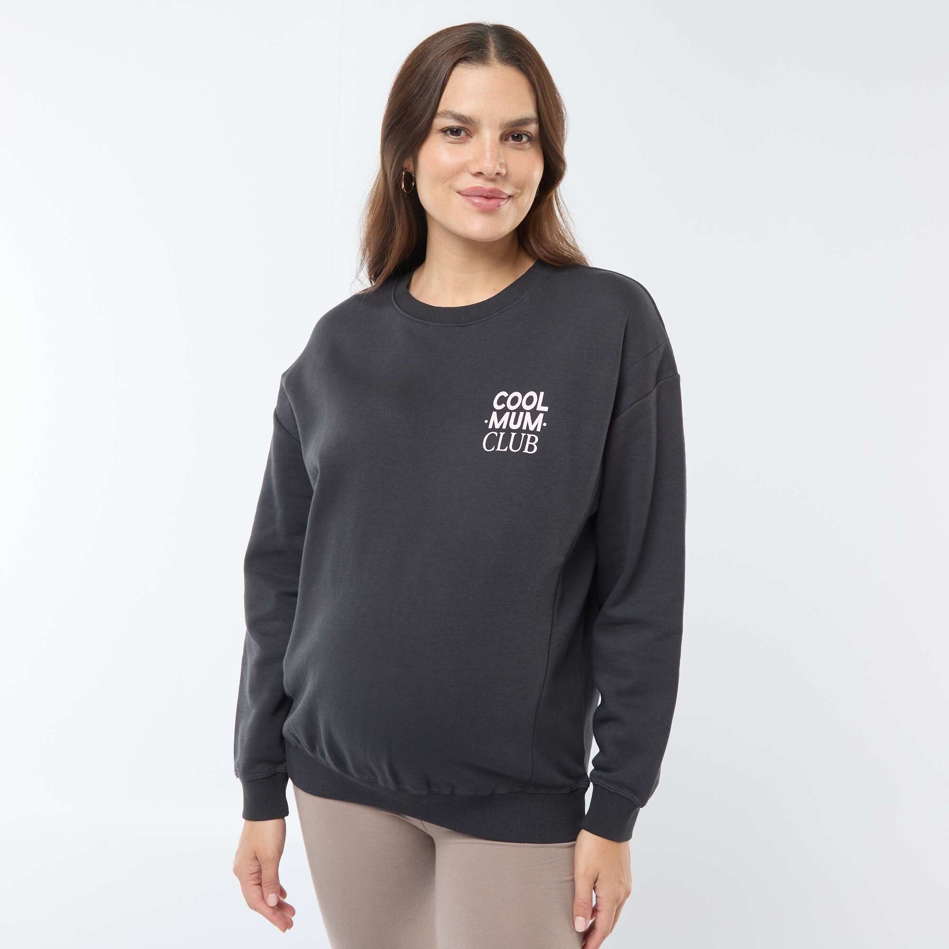 Sweat d'allaitement en molleton NOIR
