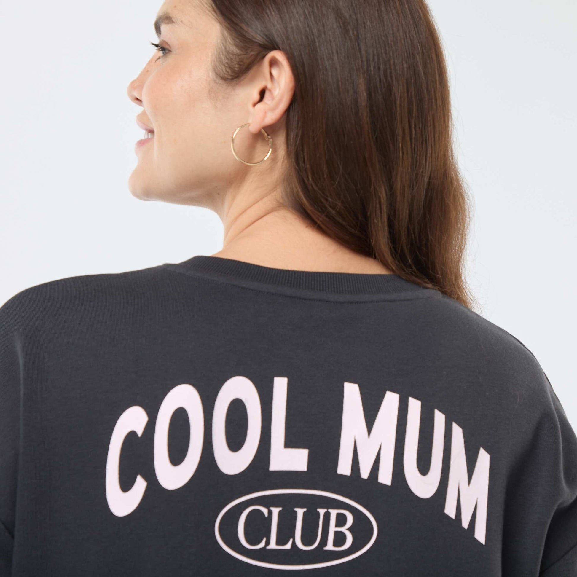 Sweat d'allaitement en molleton NOIR
