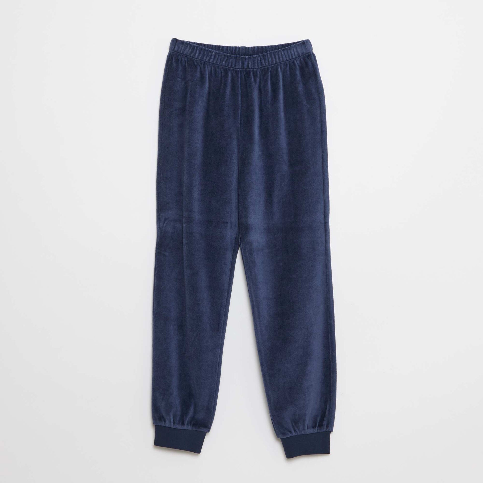 Ensemble pyjama en velours imprimé sweat + pantalon - 2 pièces BLEU