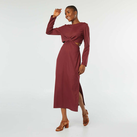 Robe midi effet twiste devant BORDEAUX