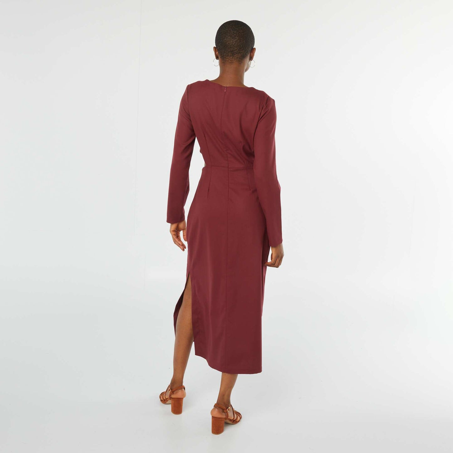 Robe midi effet twiste devant BORDEAUX