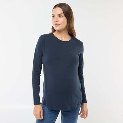 Tee-shirt d'allaitement basique BLEU MARINE