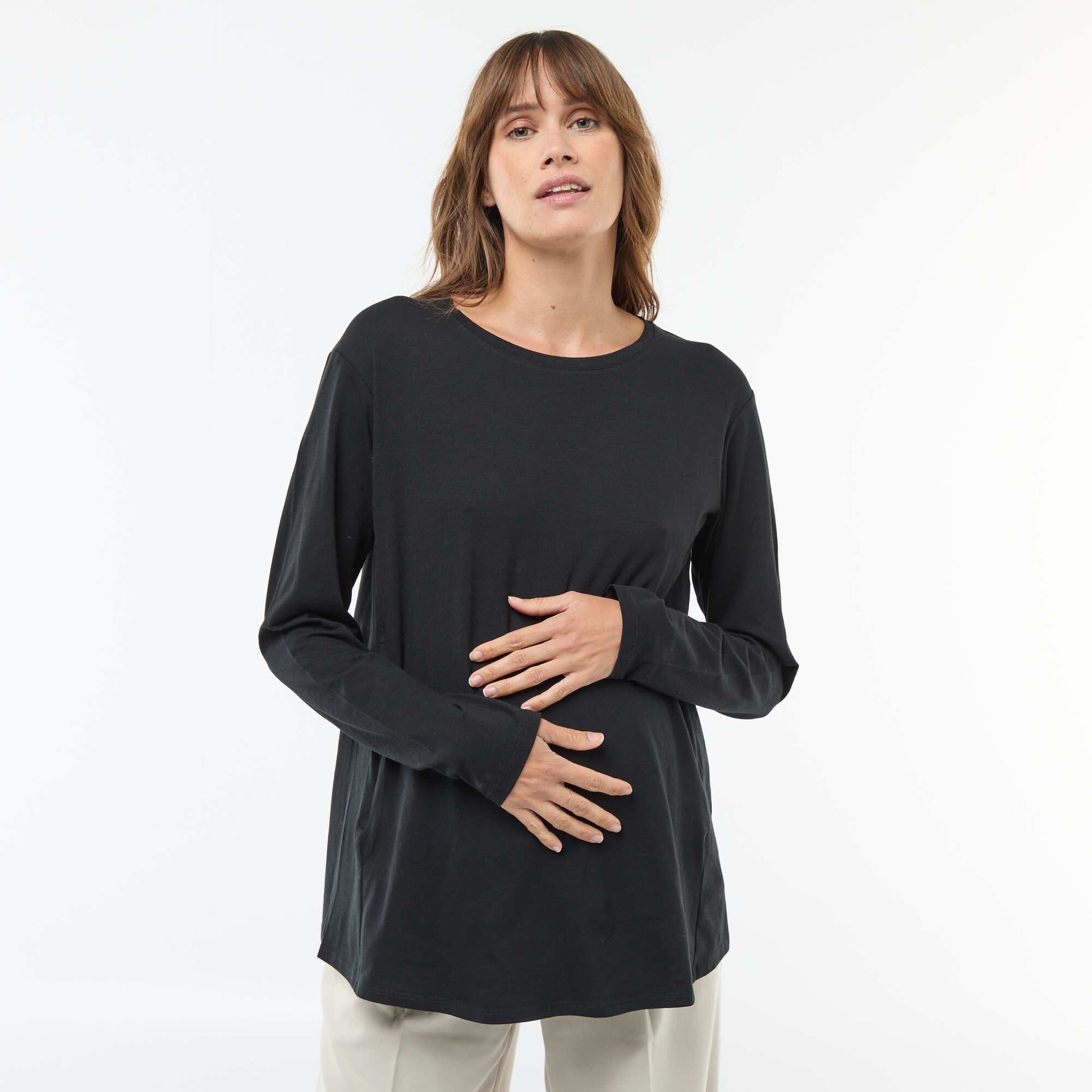 Tee-shirt d'allaitement basique NOIR
