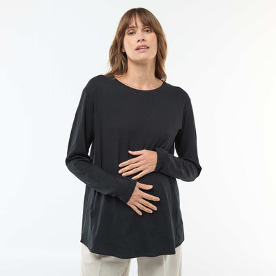 Tee-shirt d'allaitement basique NOIR