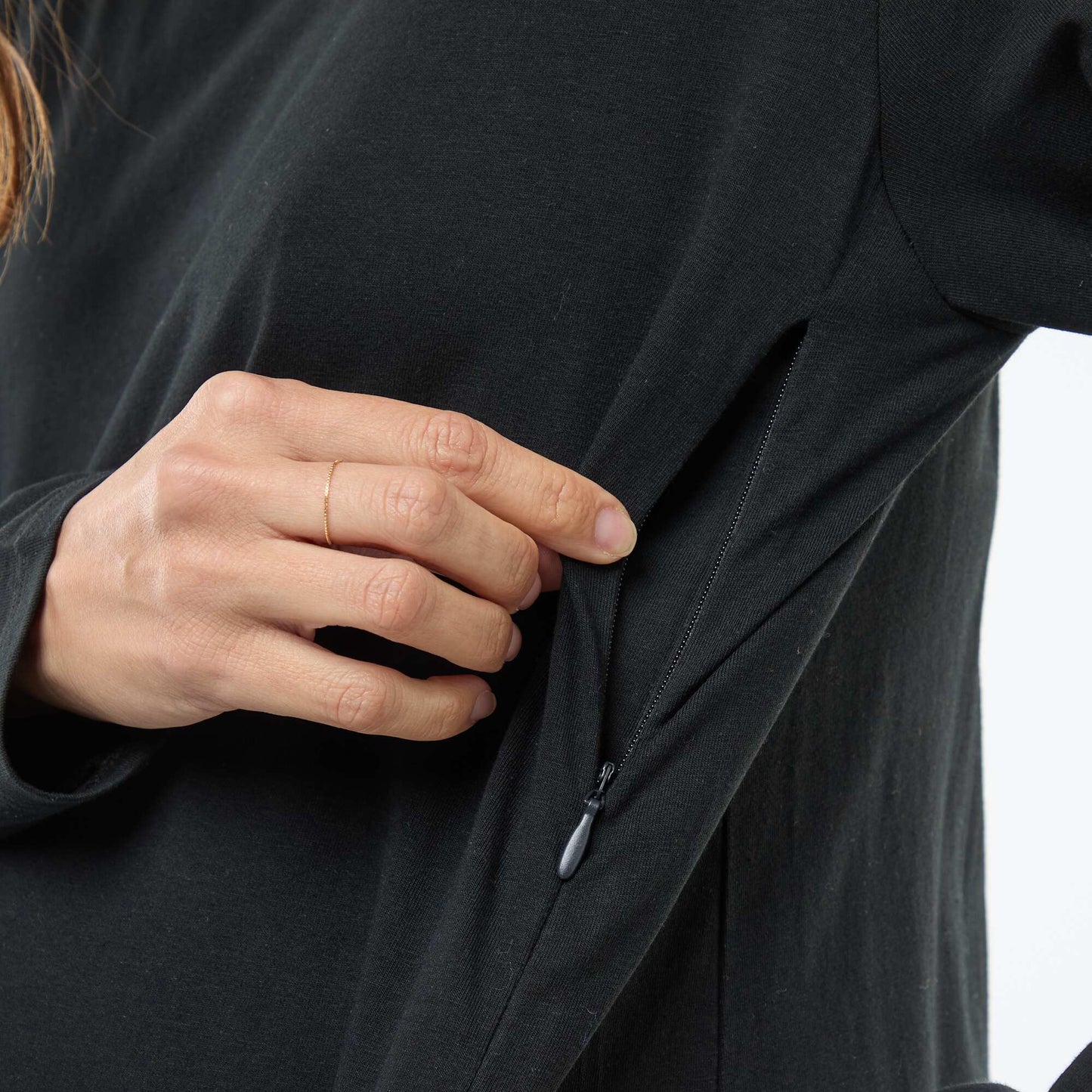Tee-shirt d'allaitement basique NOIR