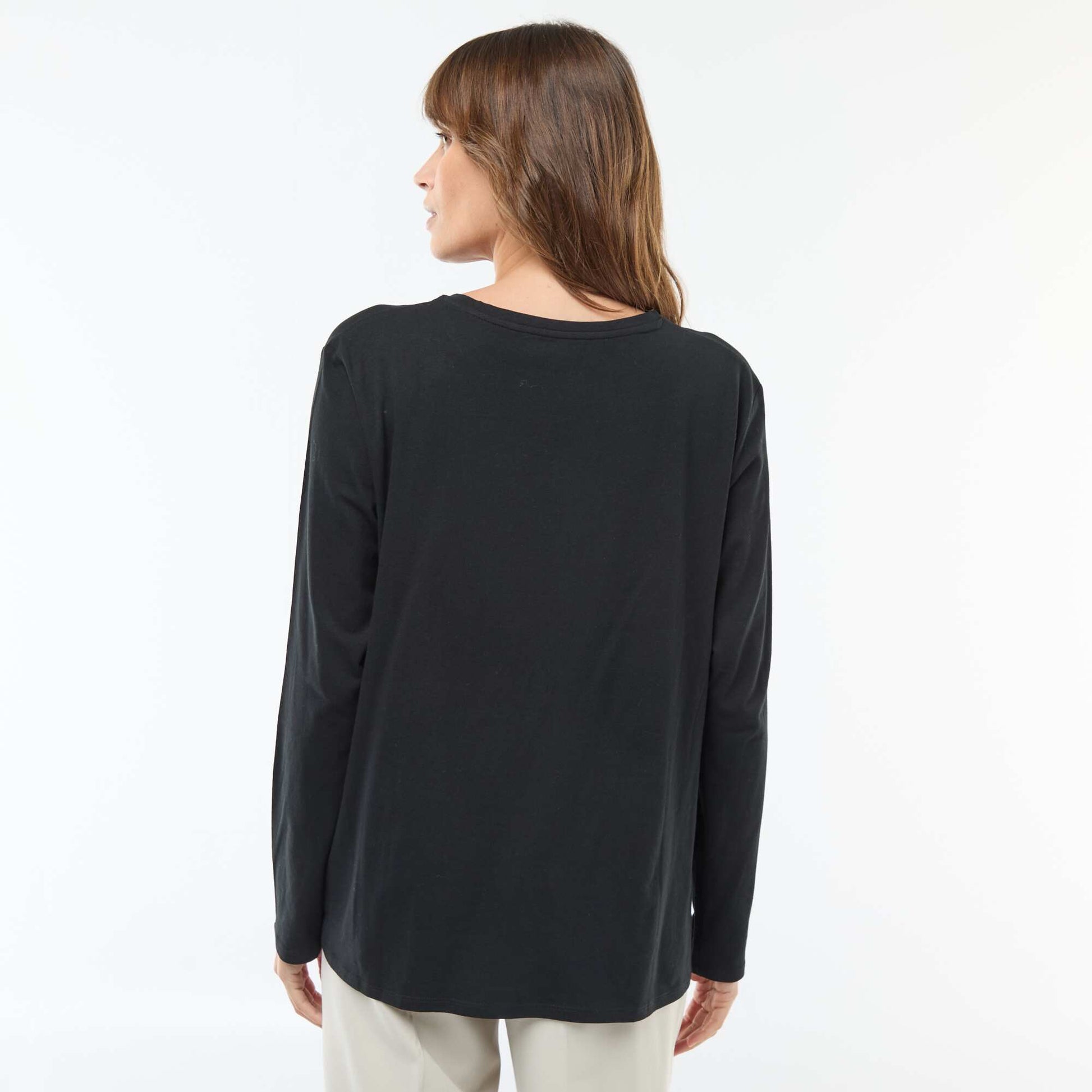 Tee-shirt d'allaitement basique NOIR