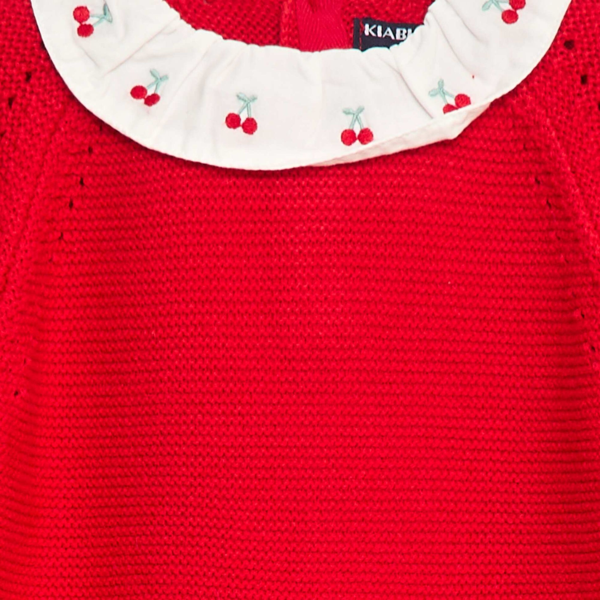 Pull point mousse avec col claudine ROUGE
