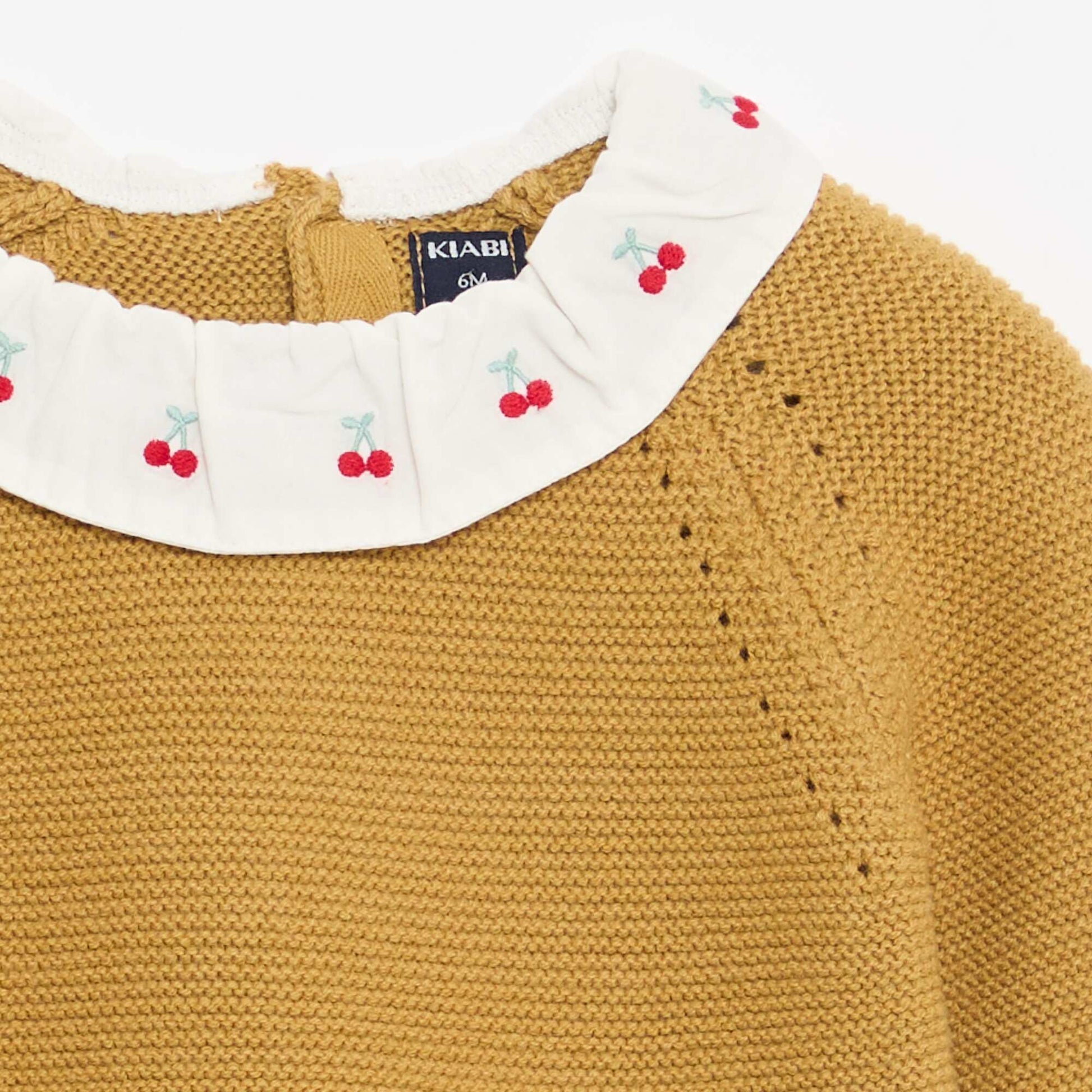 Pull point mousse avec col claudine JAUNE