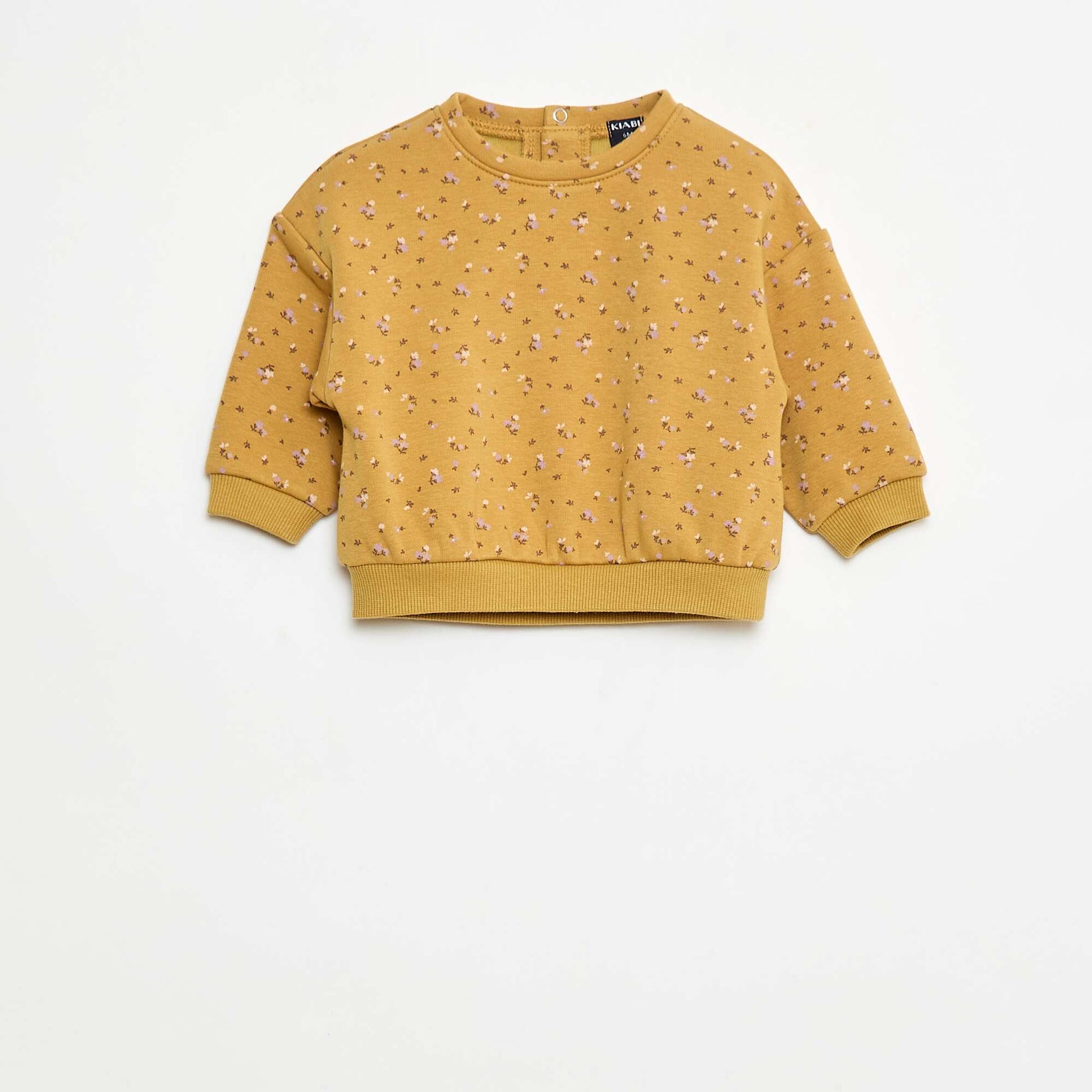 Pull polaire à motif JAUNE