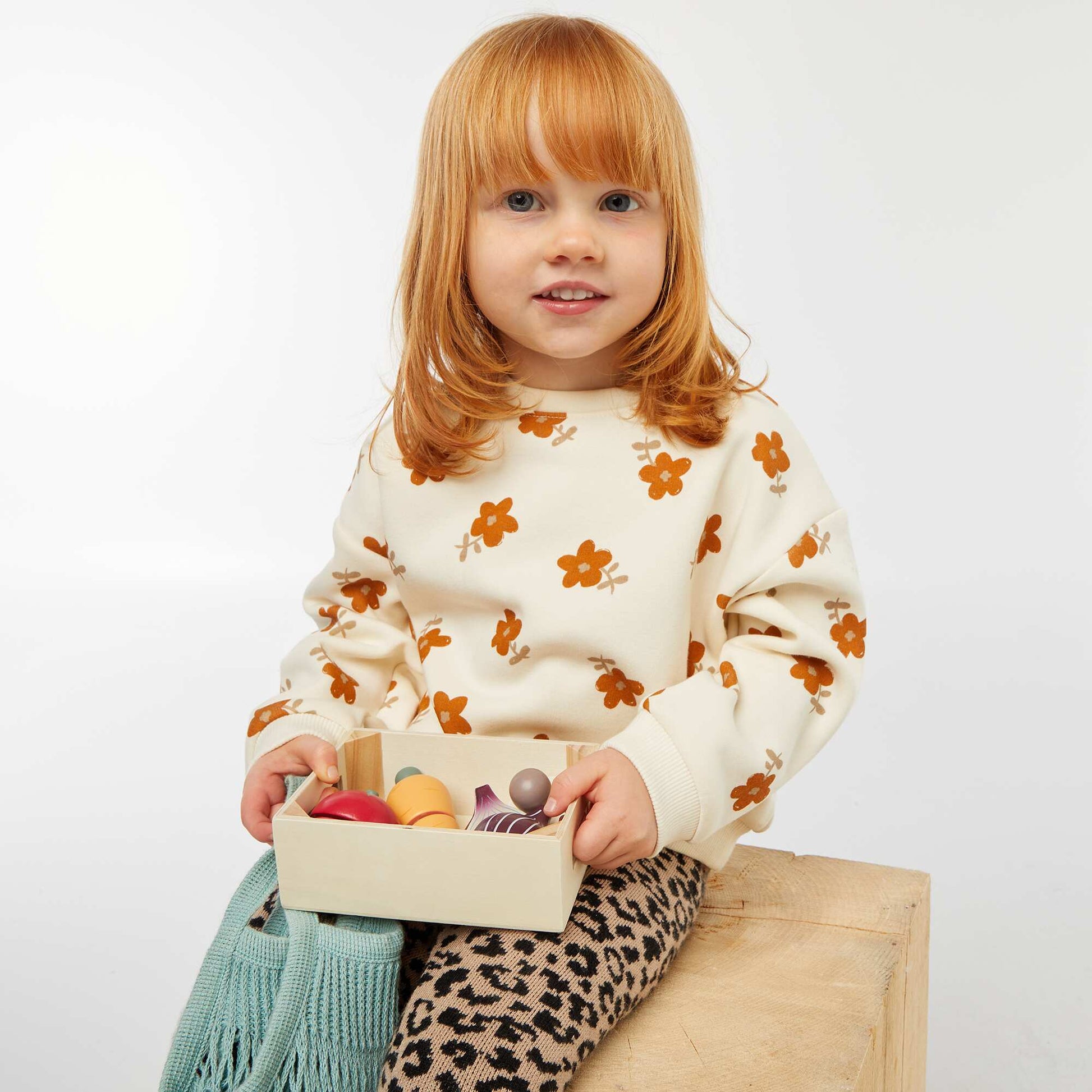 Pull polaire à motif BLANC