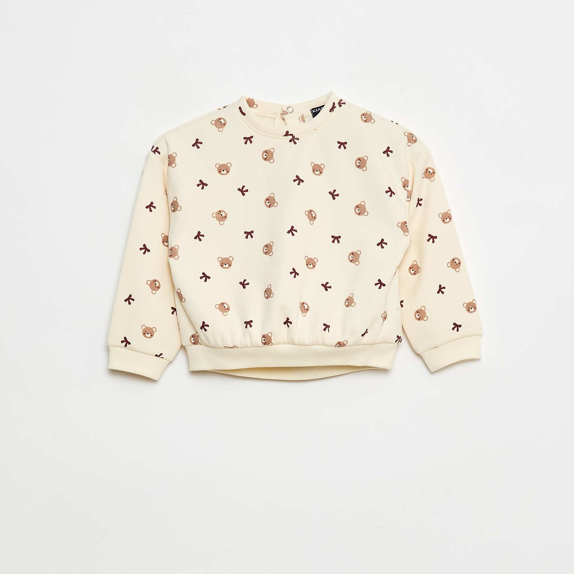 Pull polaire à motif BLANC