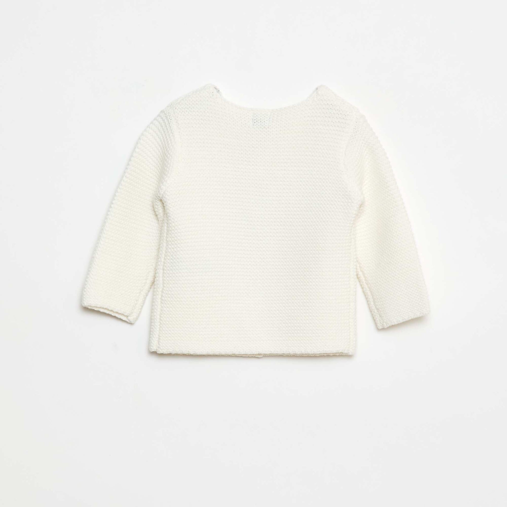 Gilet en point mousse BLANC
