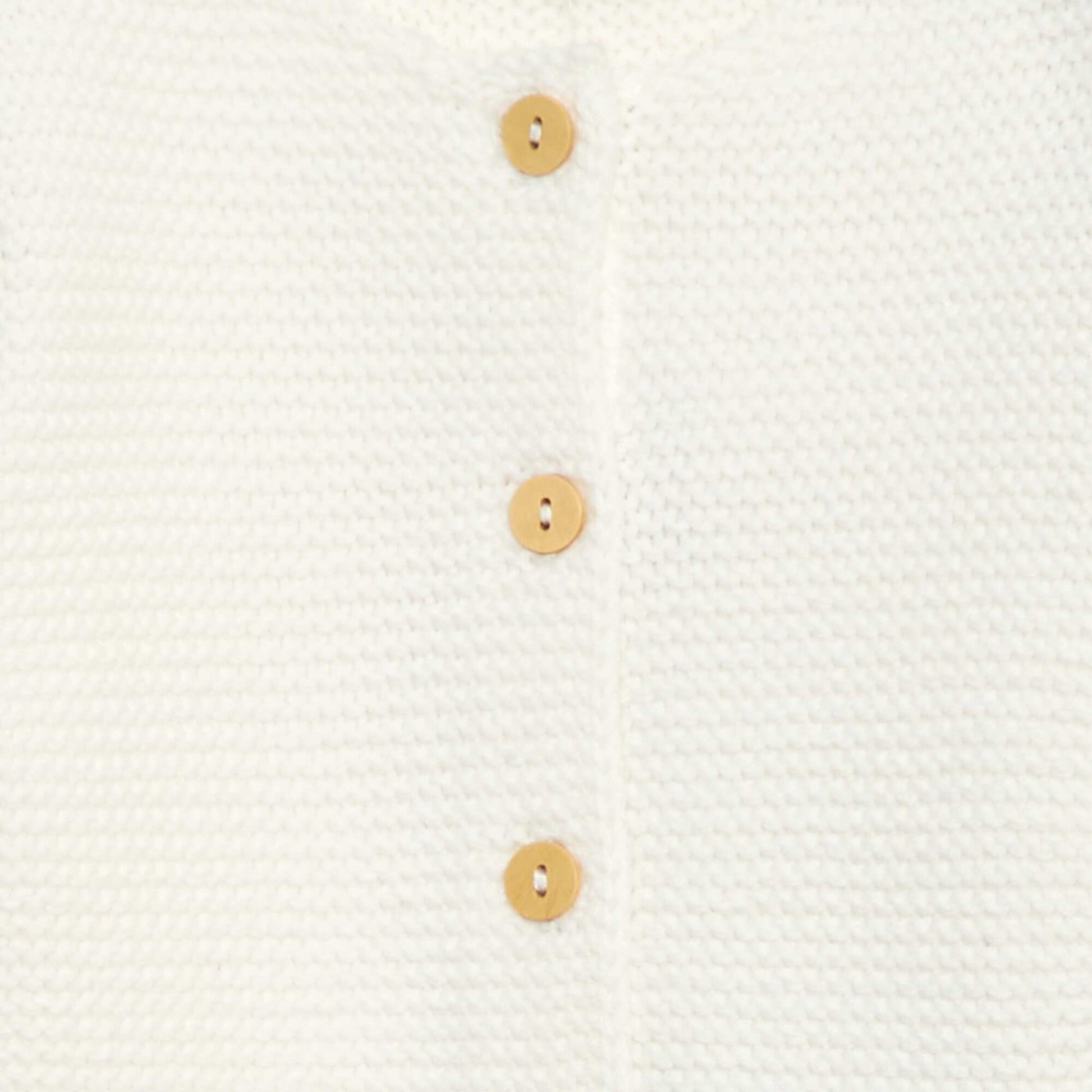 Gilet en point mousse BLANC