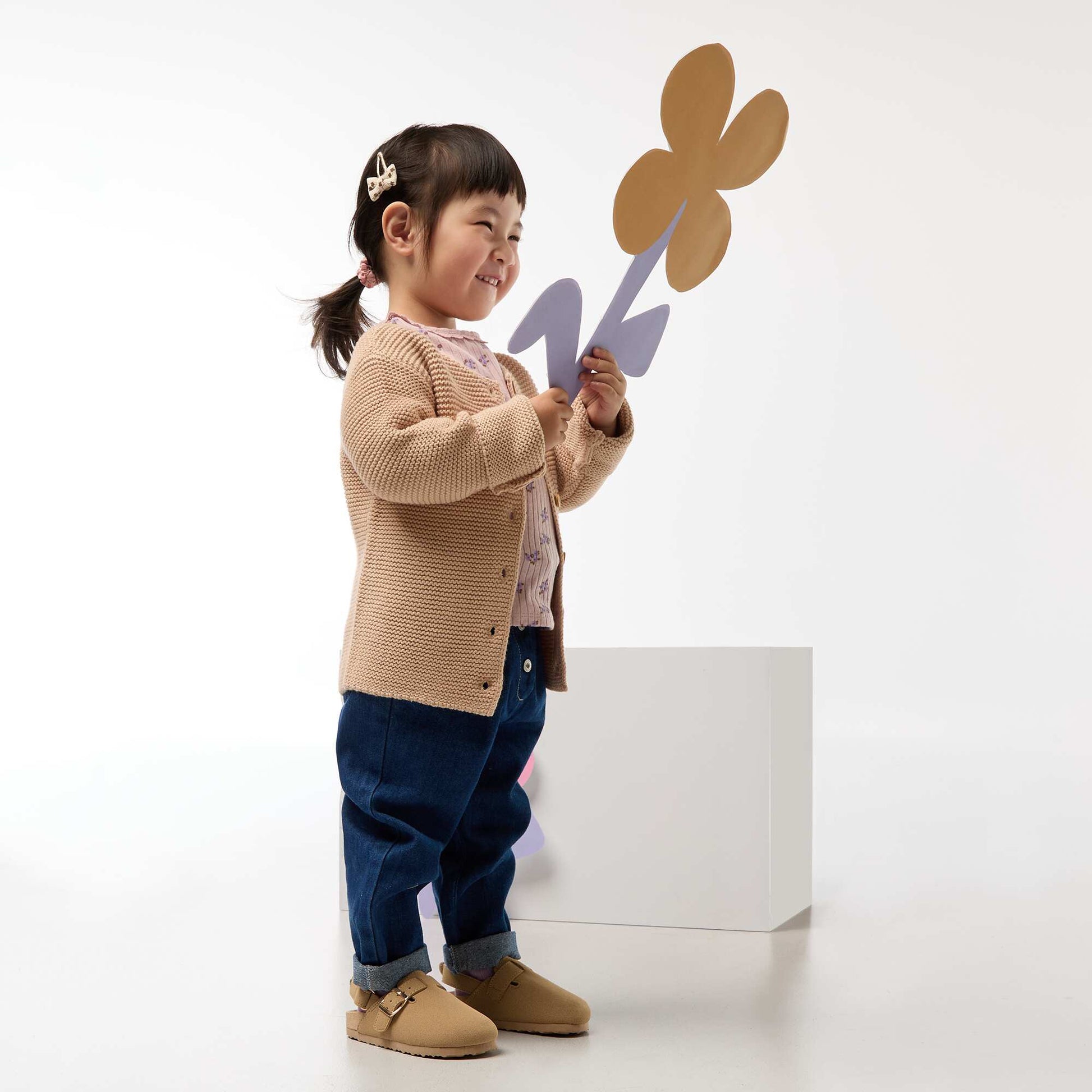 Gilet en point mousse BEIGE