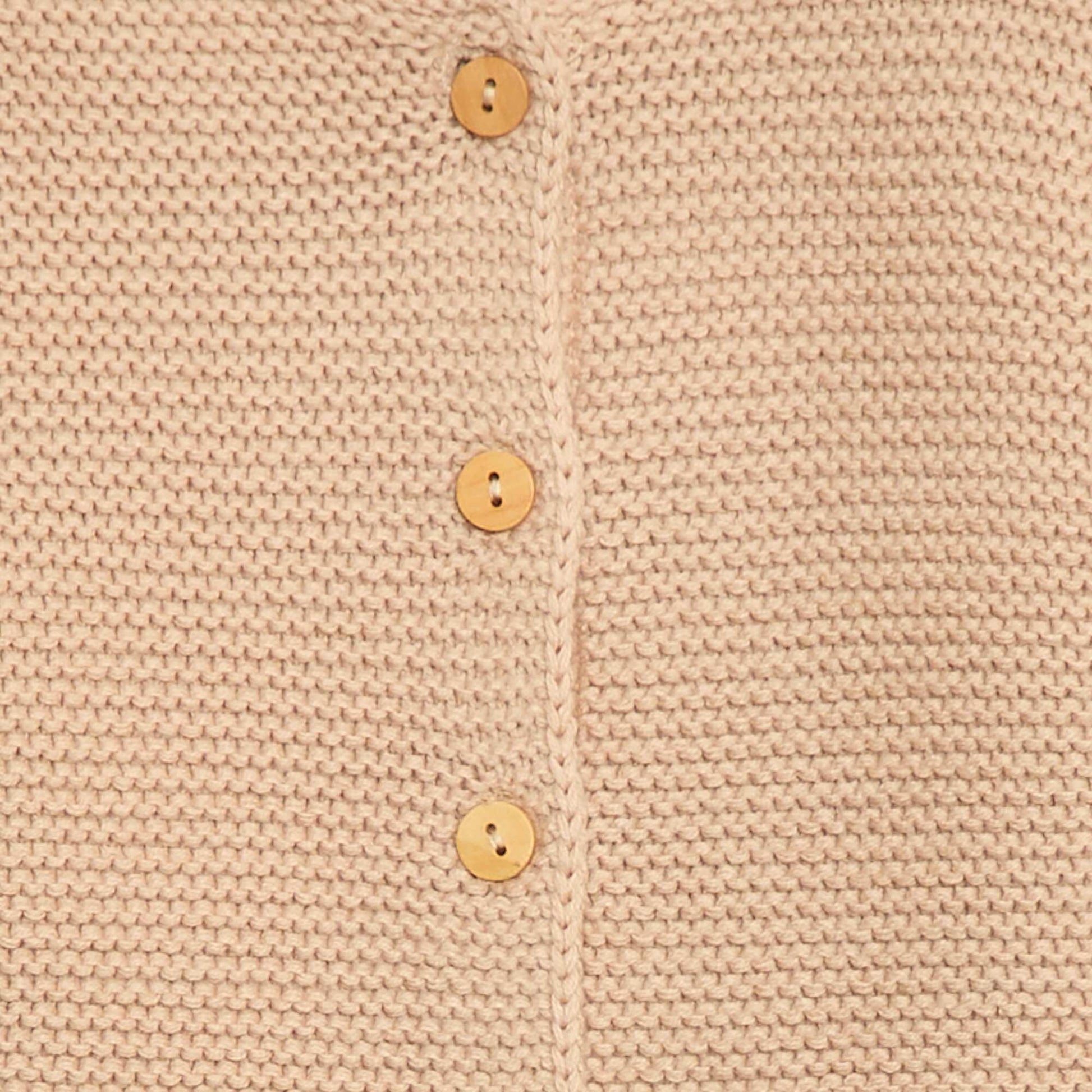 Gilet en point mousse BEIGE