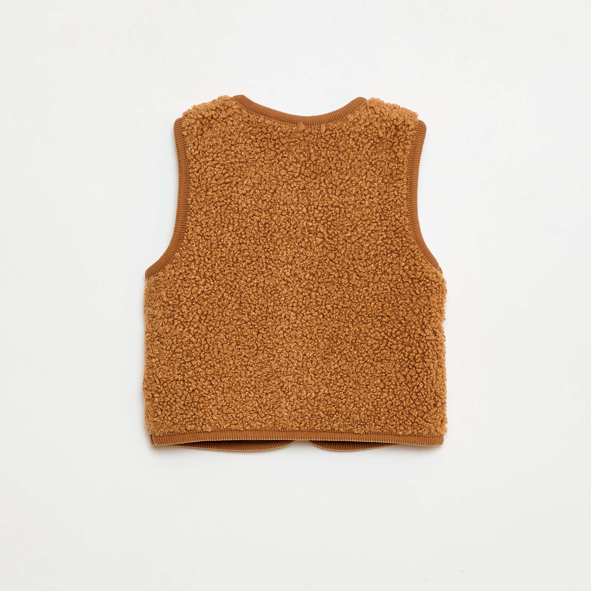 Gilet sans manche effet moutonné MARRON