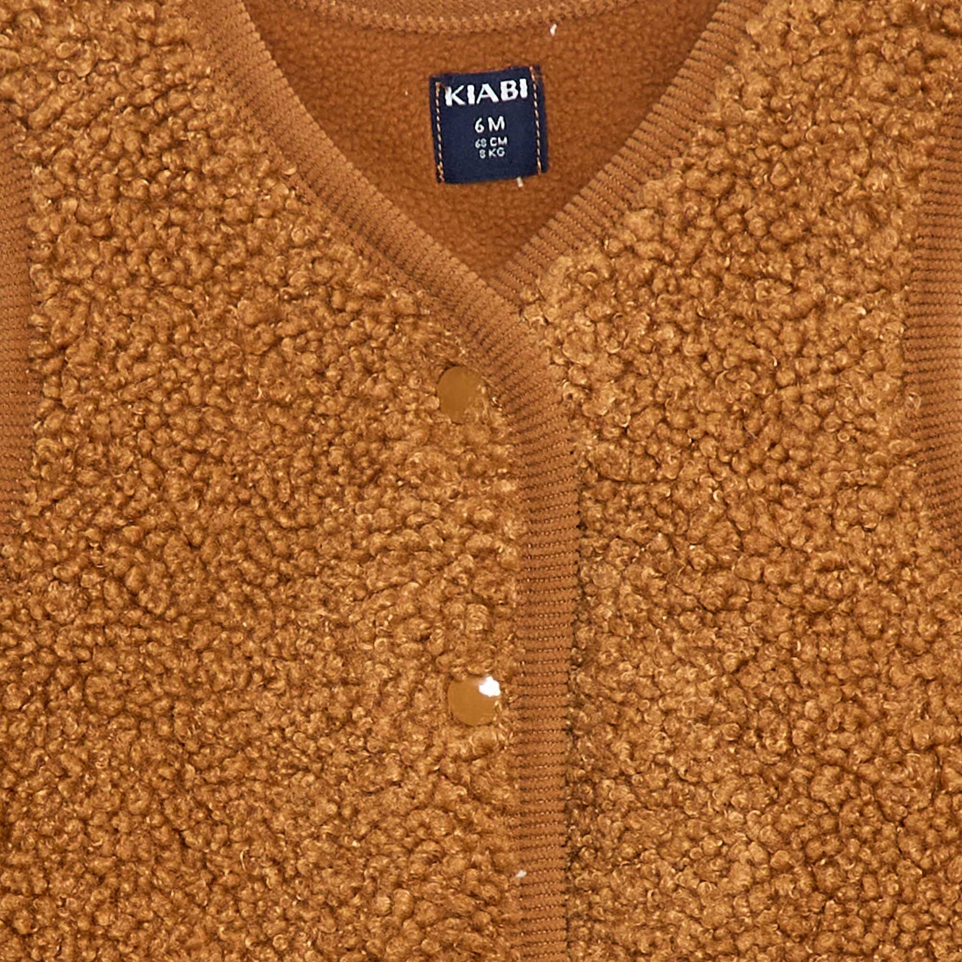 Gilet sans manche effet moutonné MARRON