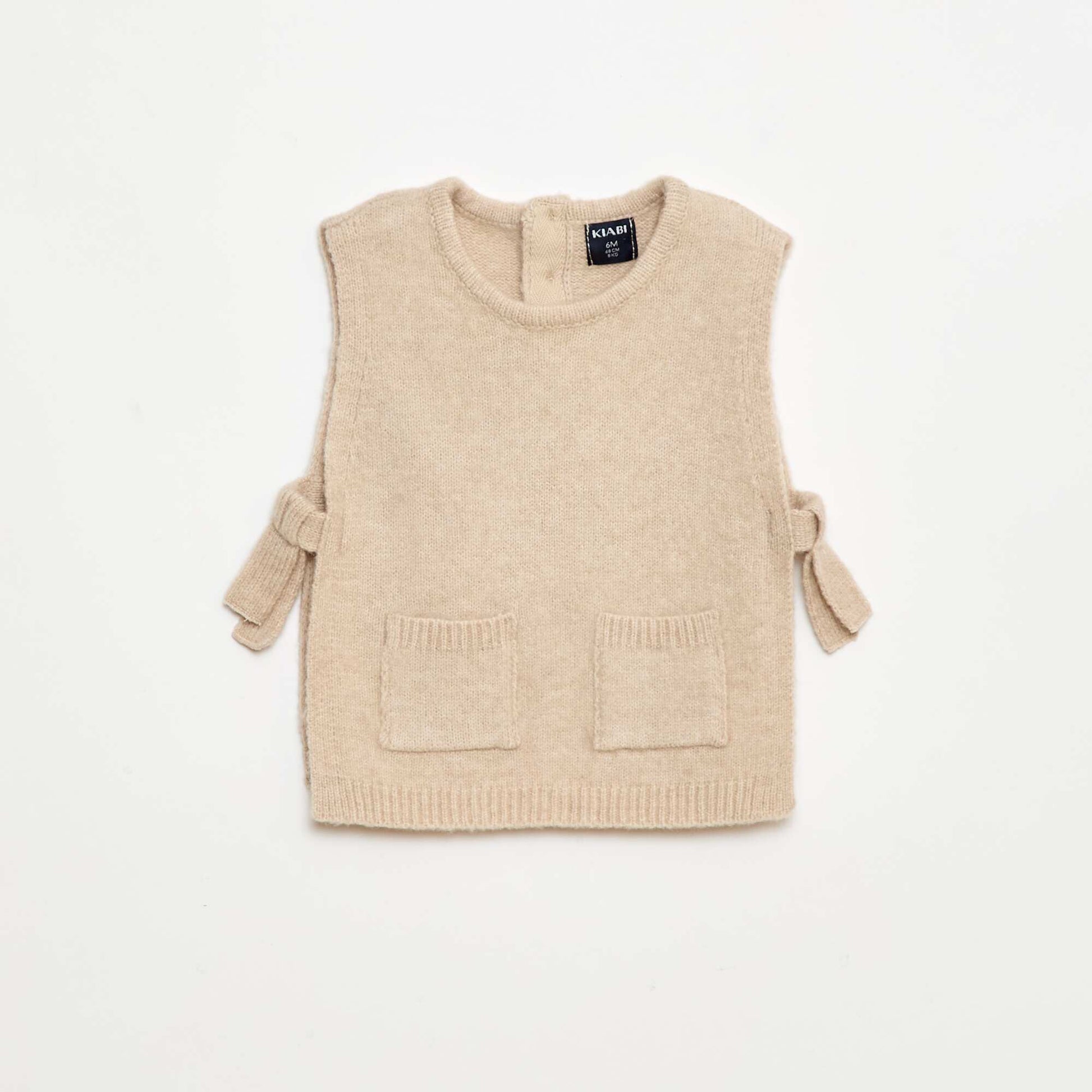 Ensemble pull + écharpe fine BEIGE