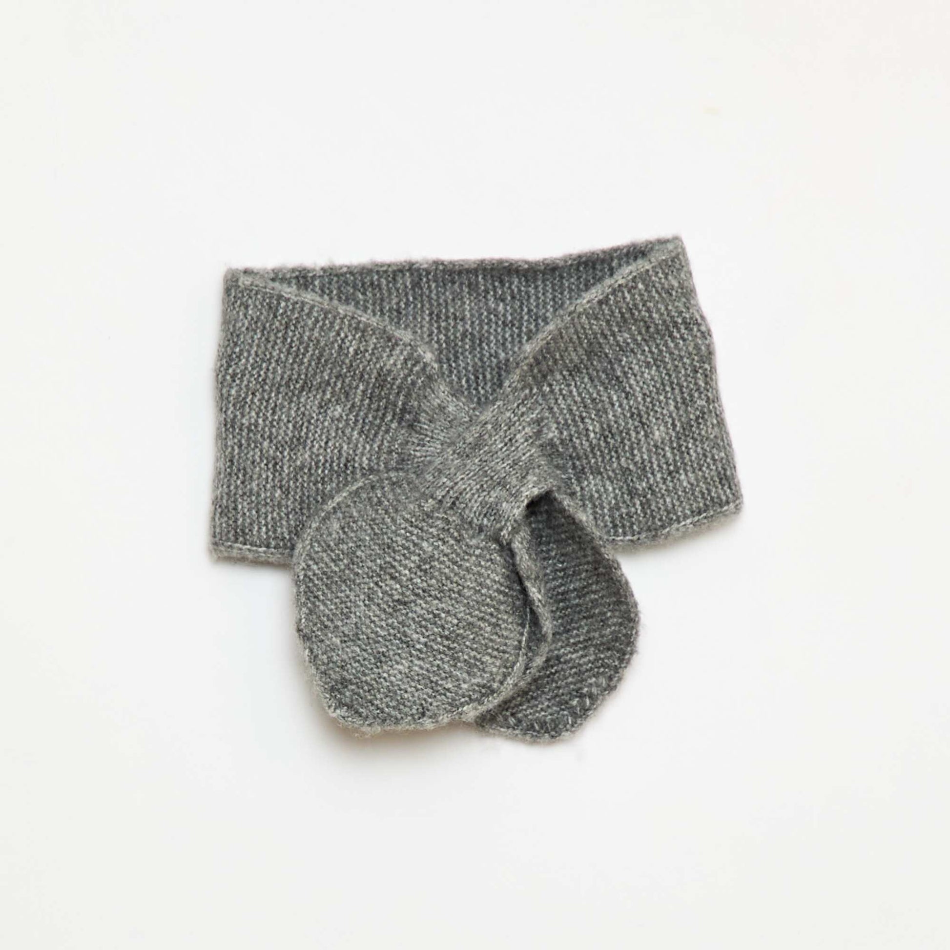 Ensemble pull + écharpe fine GRIS