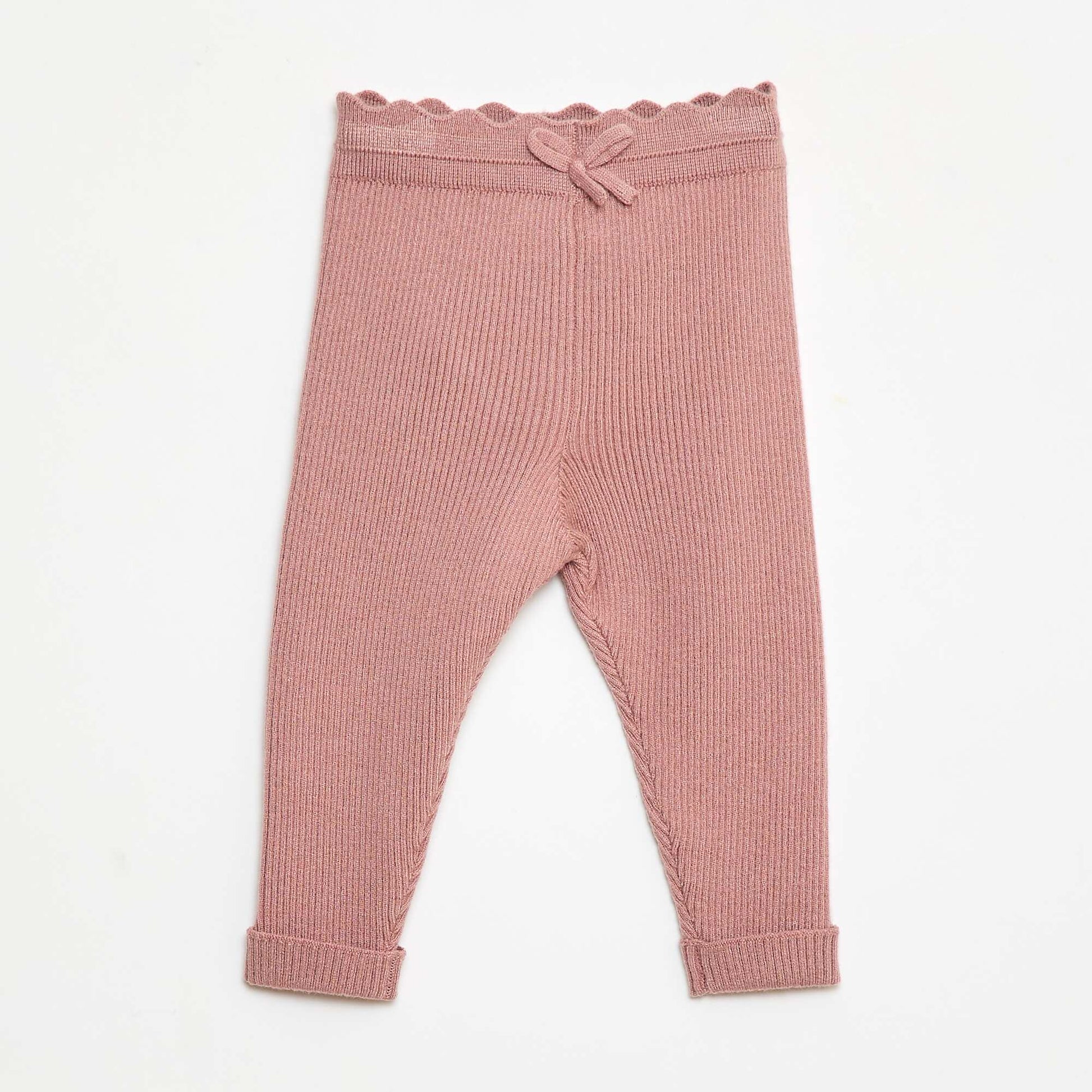 Legging côtelé avec nœud fantaisie ROSE