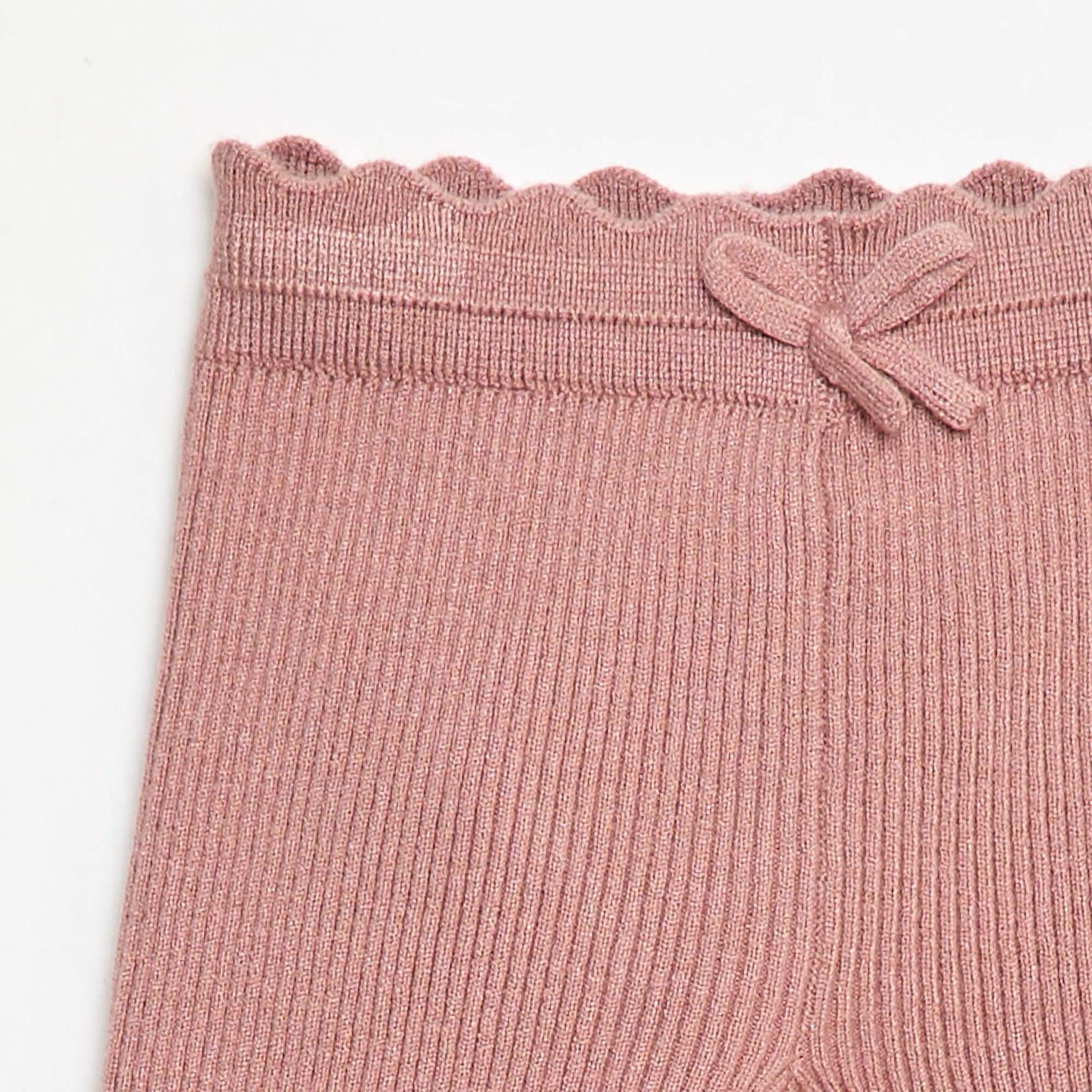Legging côtelé avec nœud fantaisie ROSE