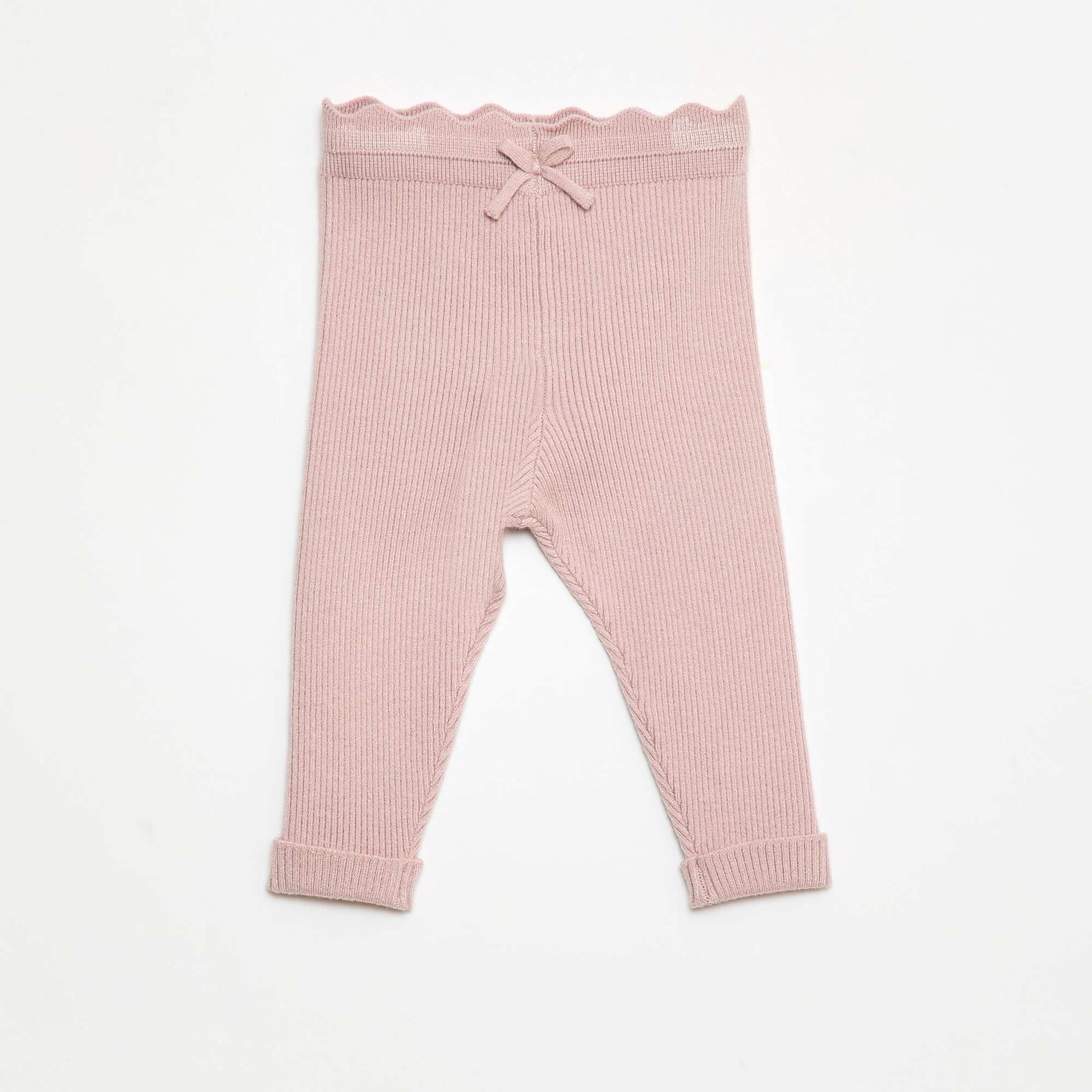 Legging côtelé avec nœud fantaisie VIOLET