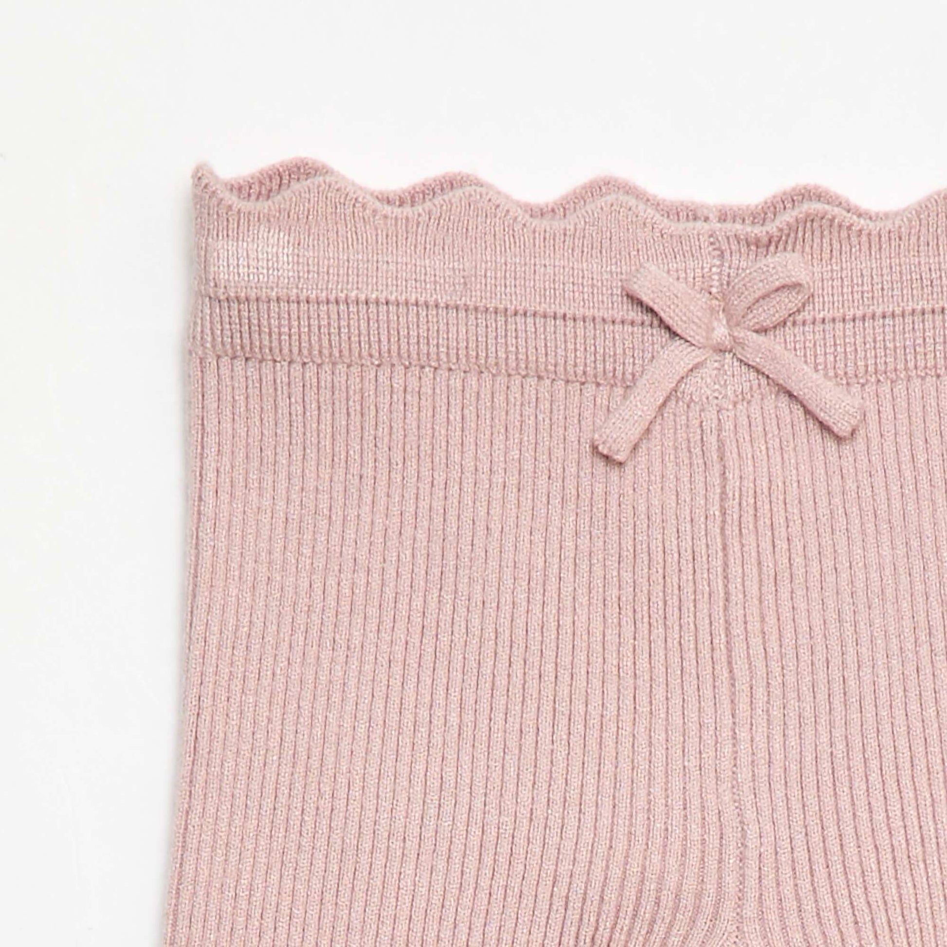 Legging côtelé avec nœud fantaisie VIOLET