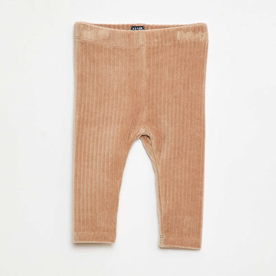 Pantalon legging en velours MARRON