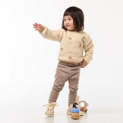 Legging en maille doudou BEIGE