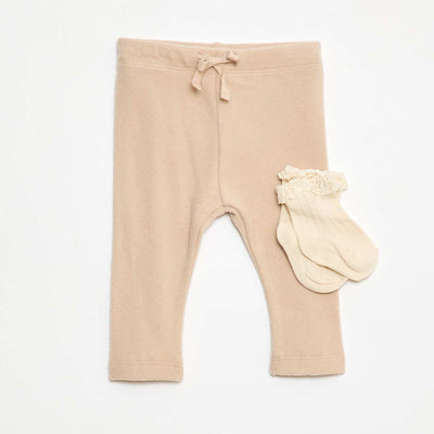 Legging en maille doudou BEIGE
