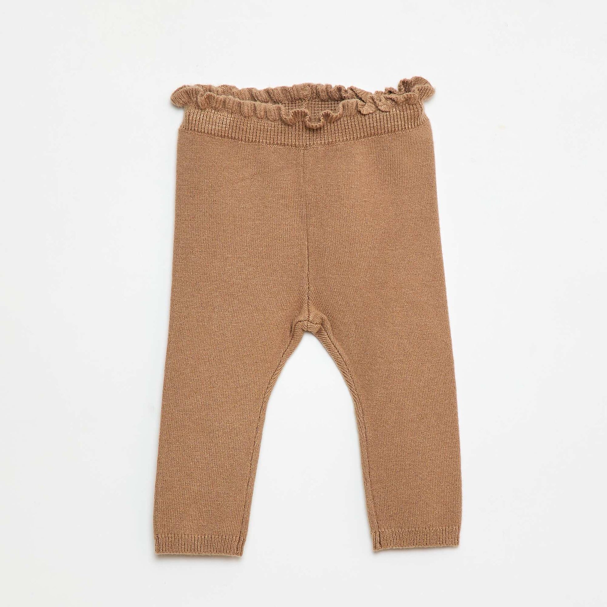 Ensemble Legging fantaisie + chaussette en dentelle MARRON