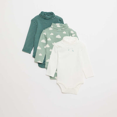Lot de 3 bodies durable VERT