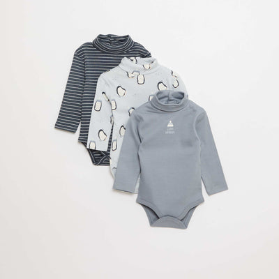 Lot de 3 bodies durable BLEU