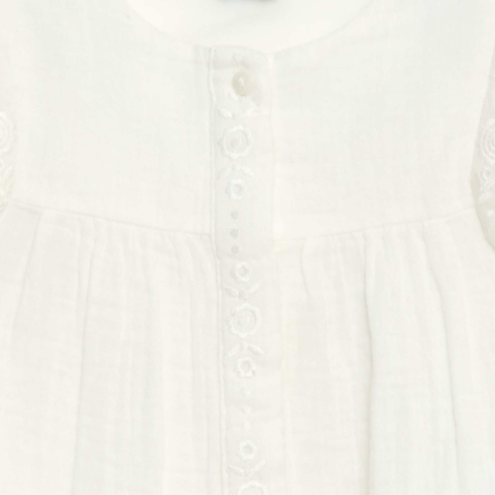 Blouse en gaze de coton BLANC