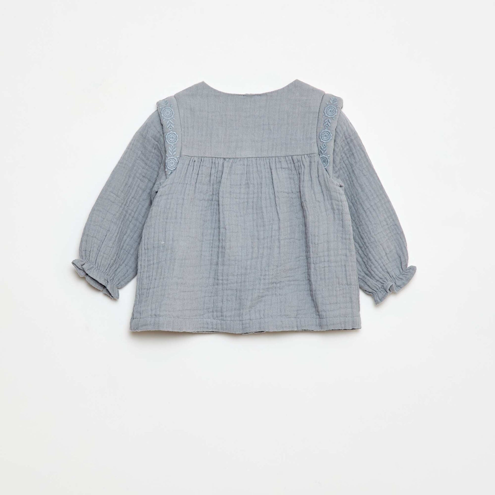 Blouse en gaze de coton BLEU