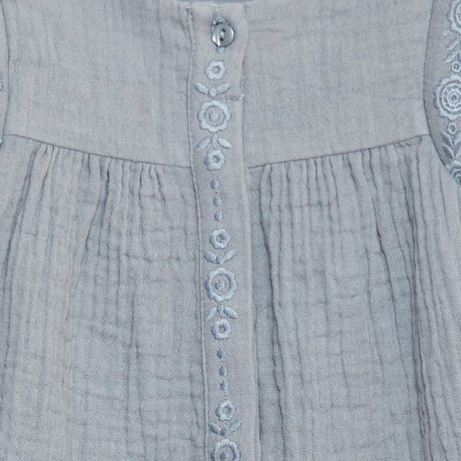 Blouse en gaze de coton BLEU