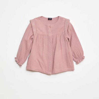Blouse en gaze de coton ROSE