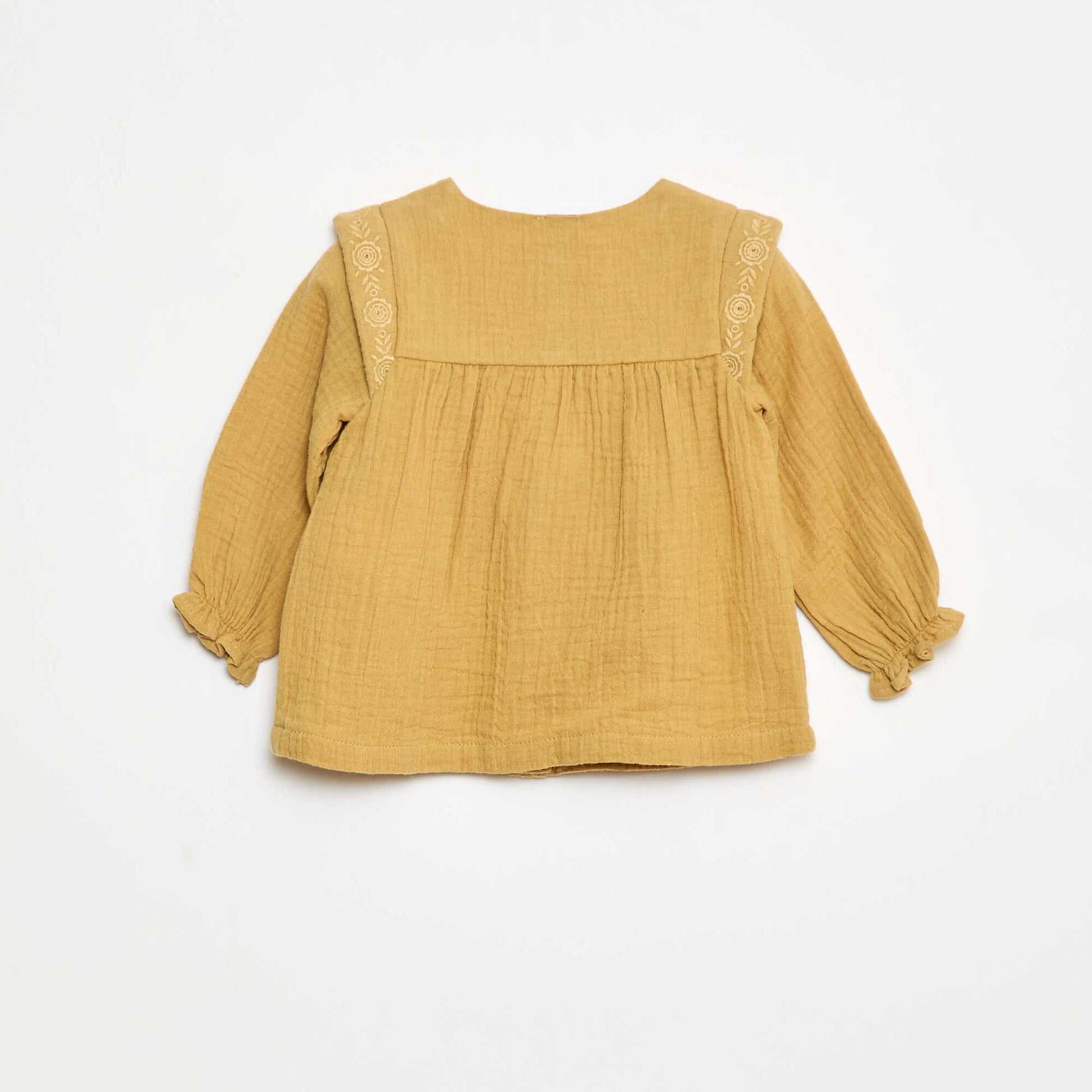 Blouse en gaze de coton JAUNE
