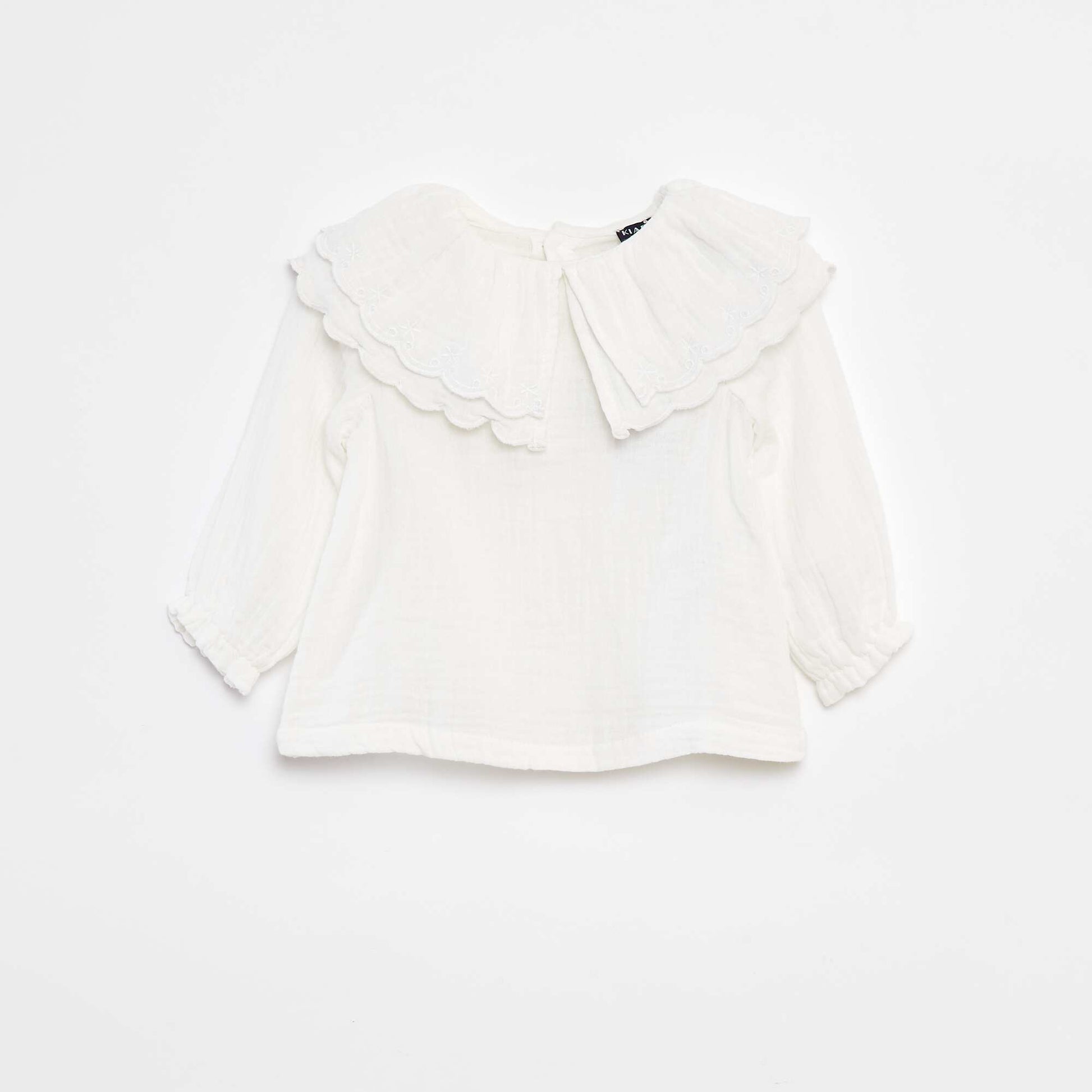 Blouse en gaze de coton BLANC