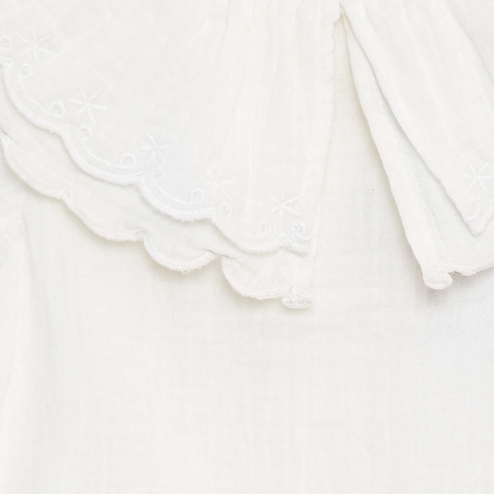 Blouse en gaze de coton BLANC